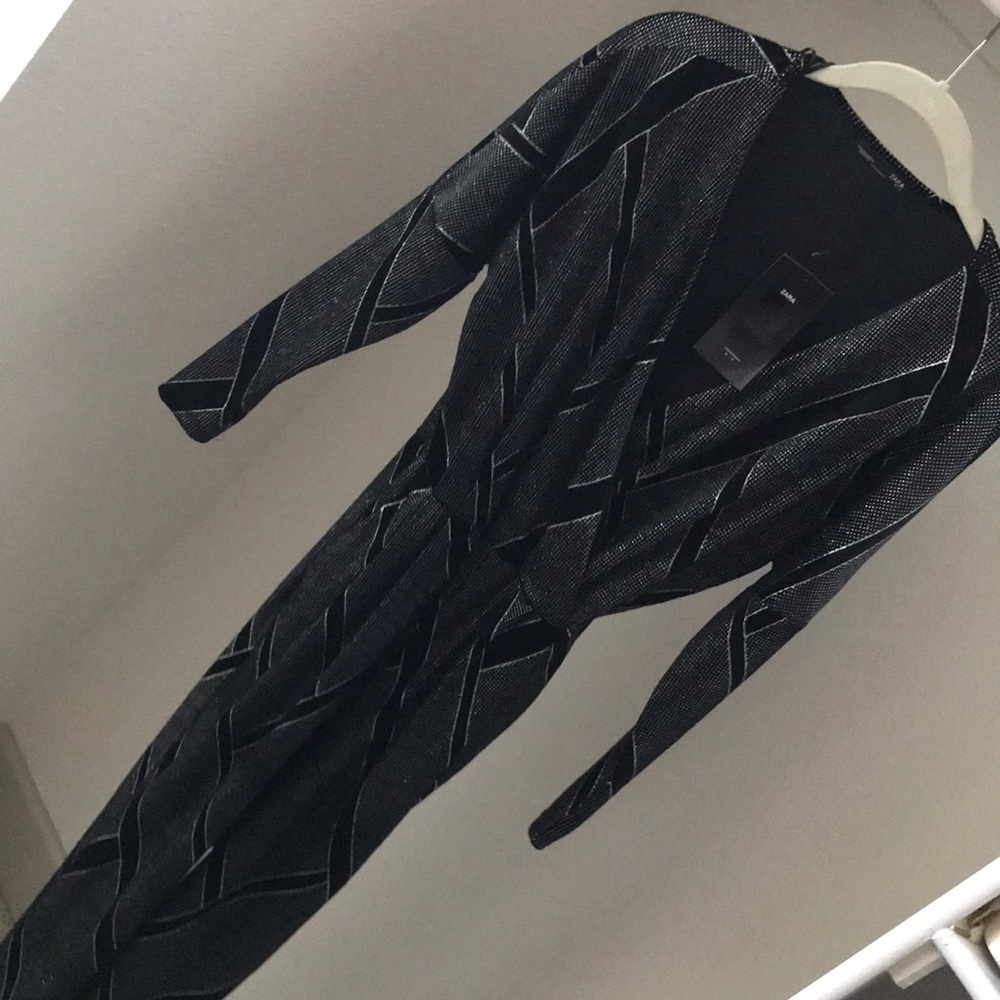 Zara silver and black glam jumpsuit from early ‘18